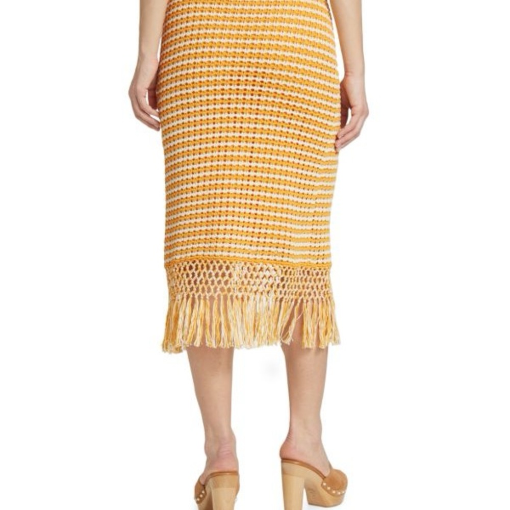 10 Crosby Derek Lam Mustard Crochet Midi Skirt - Picture 3 of 9